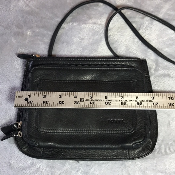 FOSSIL Leather crossbody shoulder bag black - Picture 15 of 16